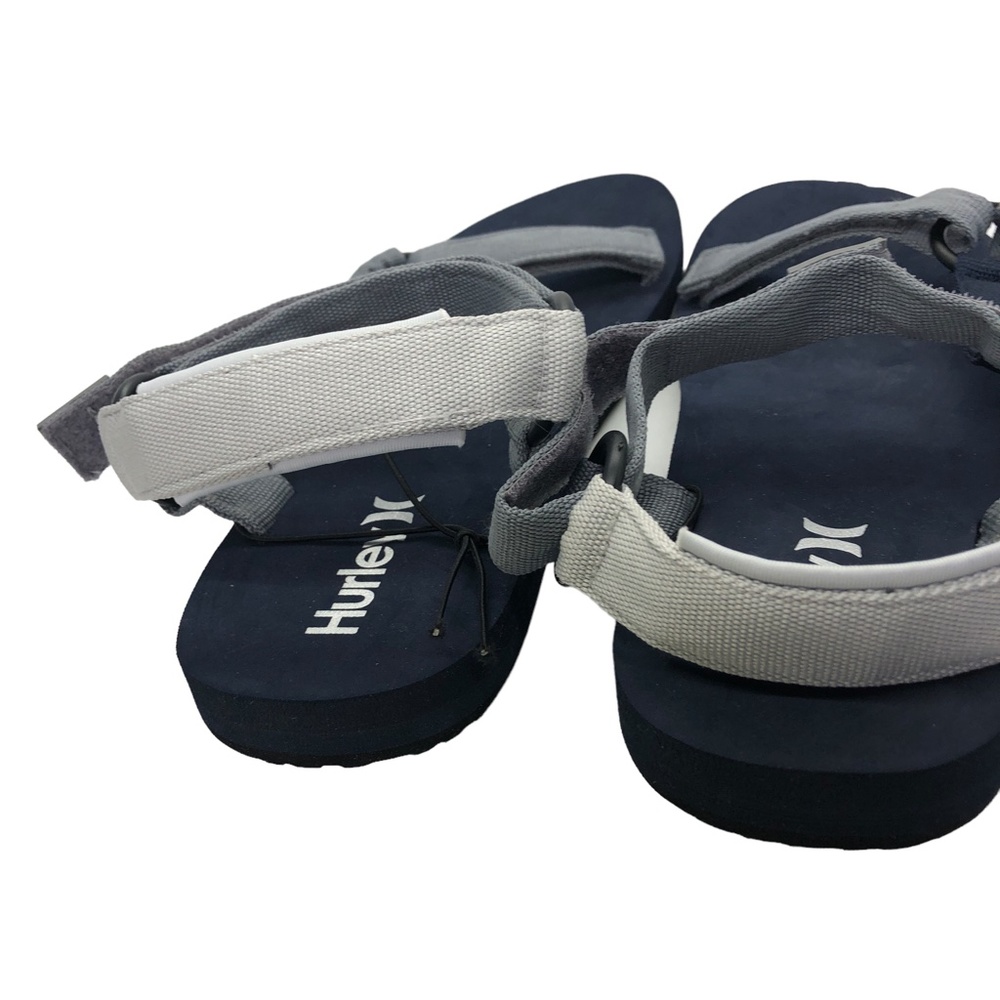HURLEY Raleigh Navy & Grey Adjustable Strap Sandals Men's Size 12 - Picture 11 of 12
